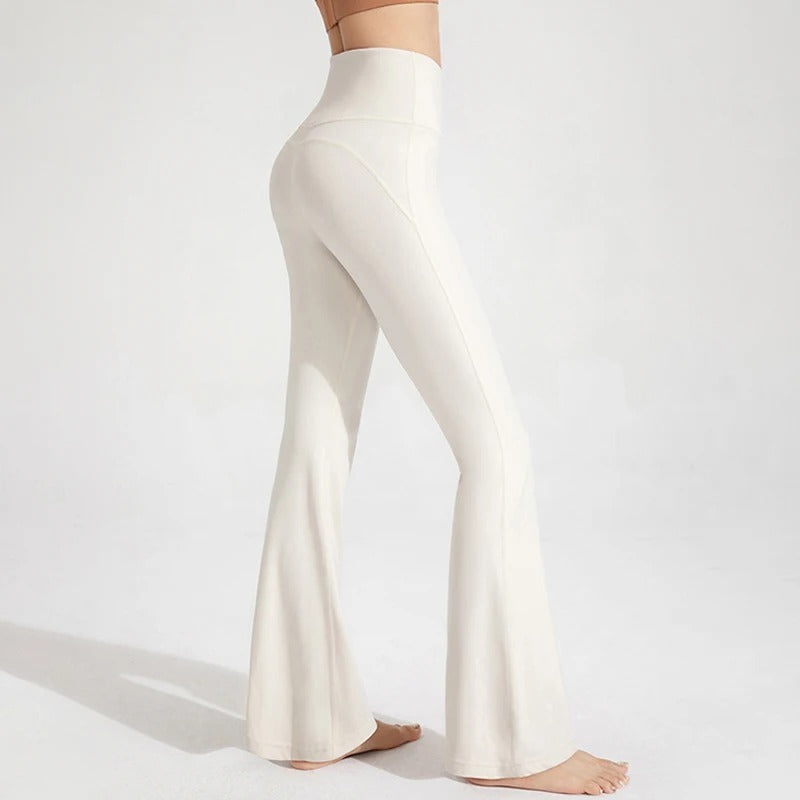 Naked High-Waisted Hip-Lifting Fitness Pants — Bell Bottom Yoga & Running Trousers for Women, Casual Outdoor & Exercise
