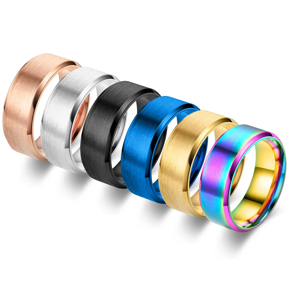 Classic 8mm Tungsten Ring — Brushed Stainless Steel Wedding Band for Men & Women