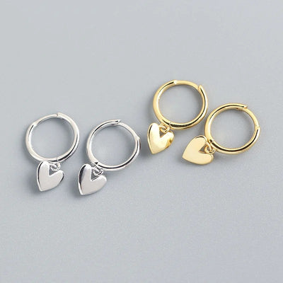 925 Sterling Silver Heart Tassel Earrings — Gold-Plated Allergy-Free Fine Jewelry