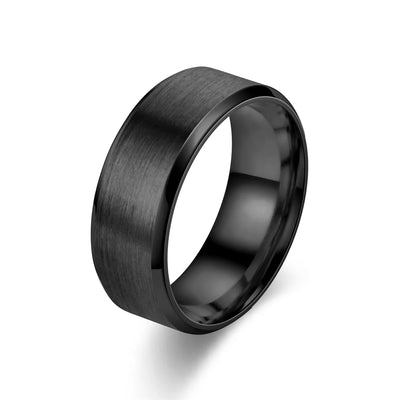 Classic 8mm Tungsten Ring — Brushed Stainless Steel Wedding Band for Men & Women