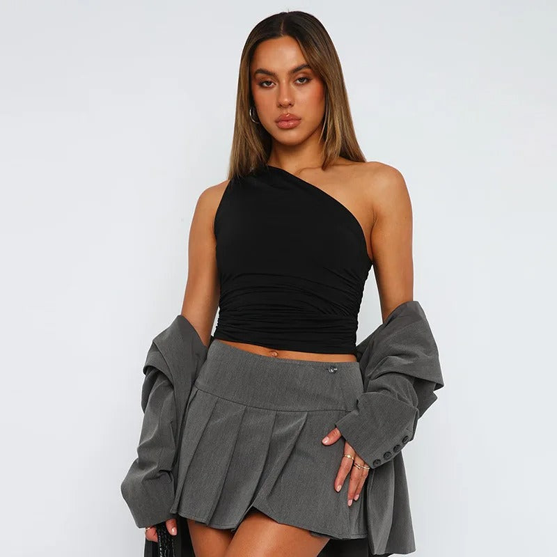 One Shoulder Slim Fit Tank Top