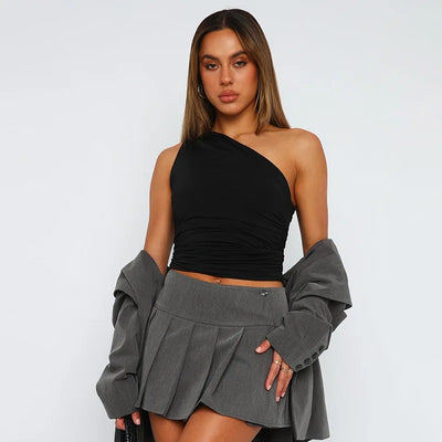 One Shoulder Slim Fit Tank Top