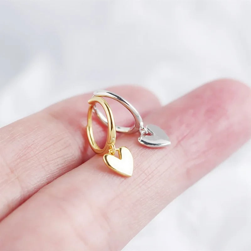 925 Sterling Silver Heart Tassel Earrings — Gold-Plated Allergy-Free Fine Jewelry