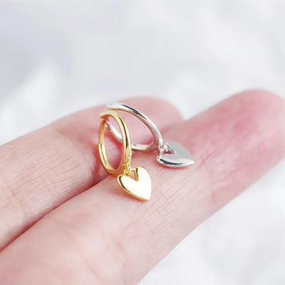 925 Sterling Silver Heart Tassel Earrings — Gold-Plated Allergy-Free Fine Jewelry