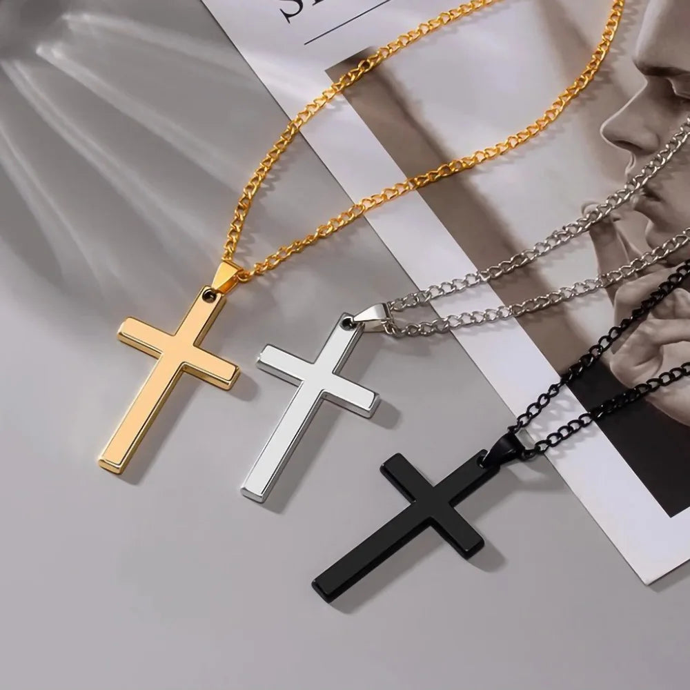 New Christian Cross Pendant Necklace – Men’s & Women’s Fashion Religious Jewelry