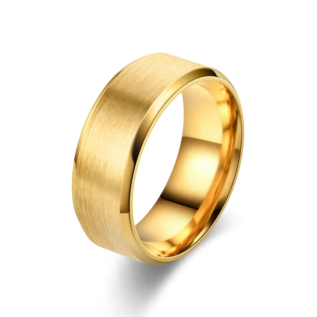 Classic 8mm Tungsten Ring — Brushed Stainless Steel Wedding Band for Men & Women