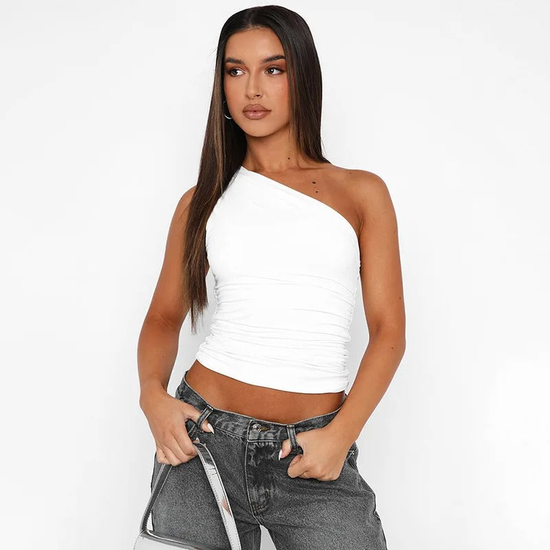 One Shoulder Slim Fit Tank Top