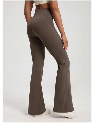 Naked High-Waisted Hip-Lifting Fitness Pants — Bell Bottom Yoga & Running Trousers for Women, Casual Outdoor & Exercise