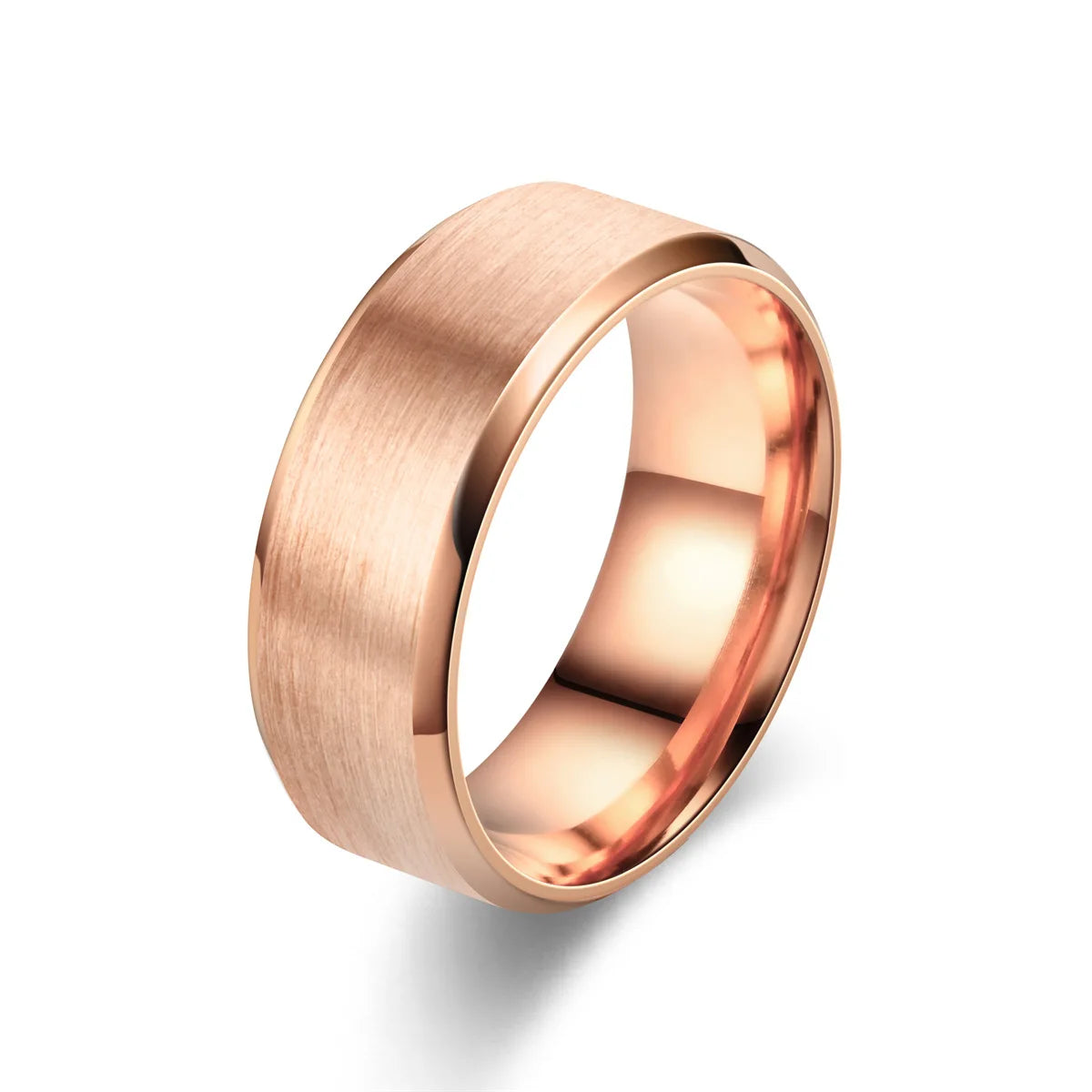 Classic 8mm Tungsten Ring — Brushed Stainless Steel Wedding Band for Men & Women