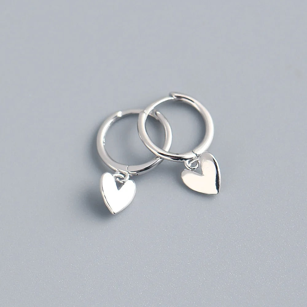 925 Sterling Silver Heart Tassel Earrings — Gold-Plated Allergy-Free Fine Jewelry